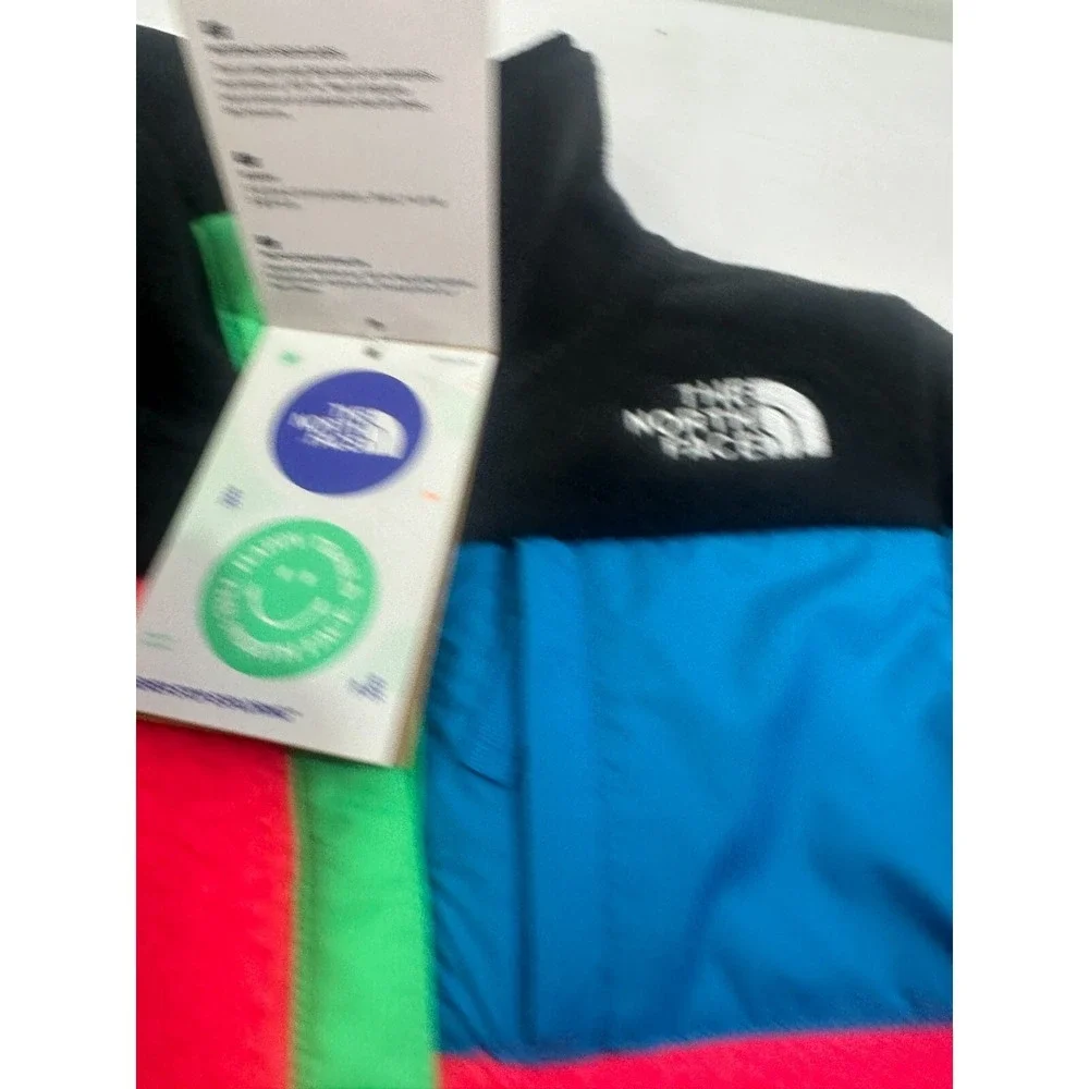 The North Face Girl's XL Snap Fleece Mashup Jacket Pink/Green NWT $99 New - Picture 9 of 9